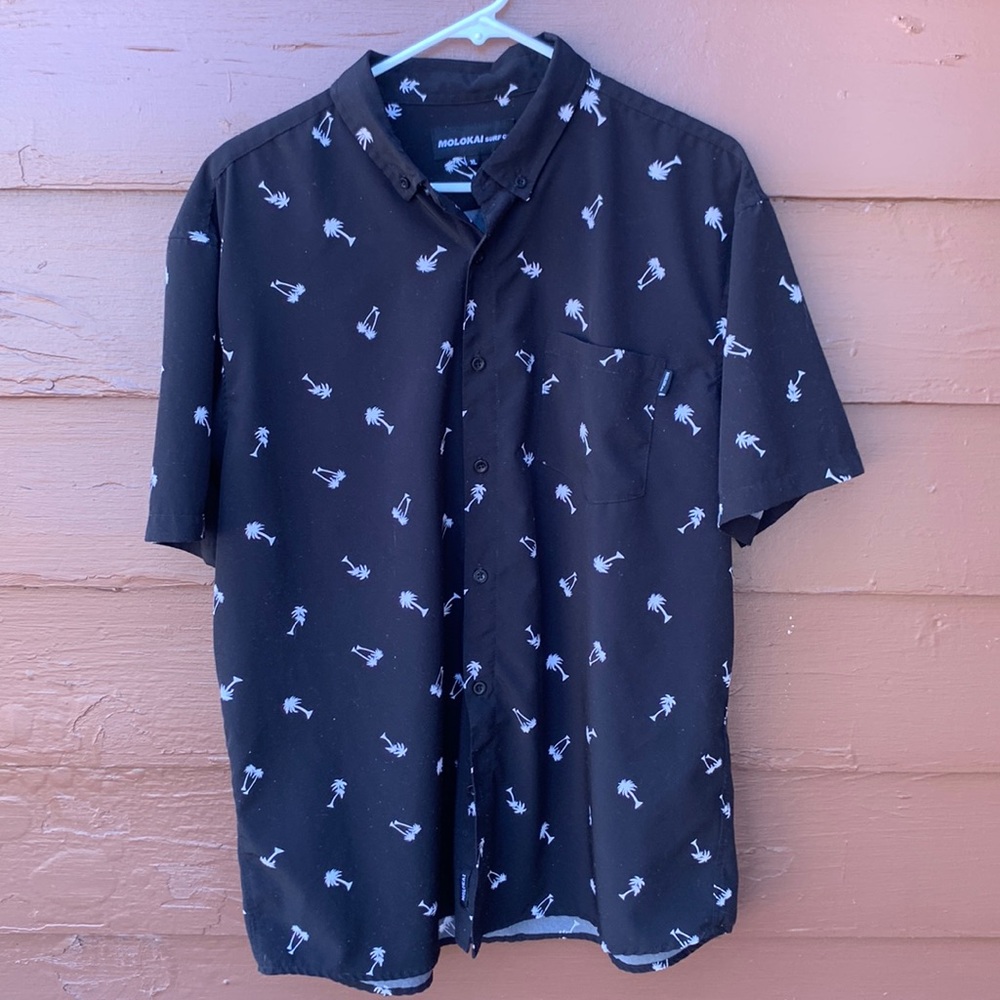 Molokai Surf Co Palm Tree Button Down - image 1